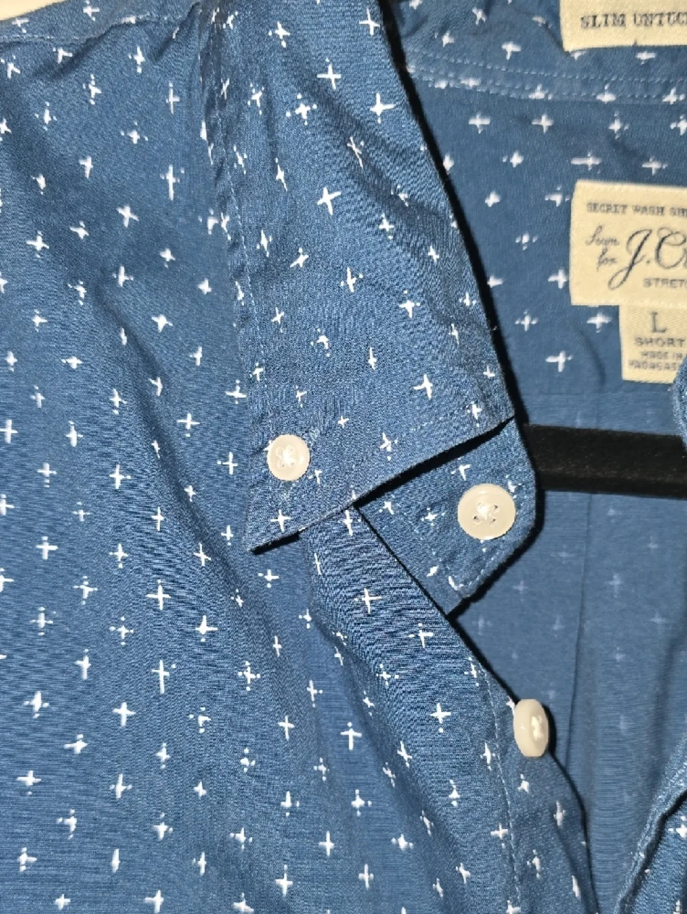 J. Crew Navy Blue Dot‎ Print Button-Down Shirt